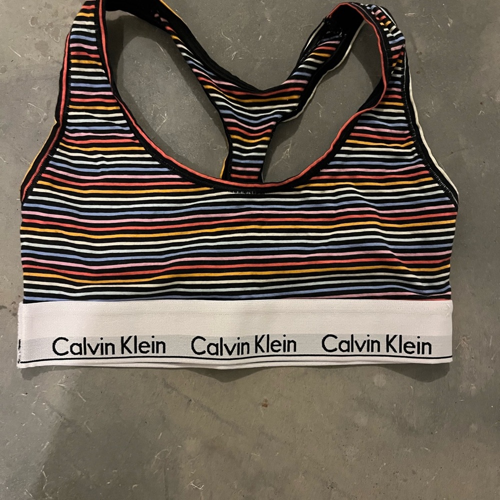 Calvin Klein Women's Striped bralette Top